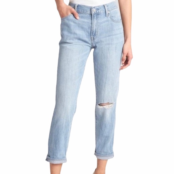 GAP Denim - Gap Best Girlfriend Fit Jeans One Destroyed Knee 6